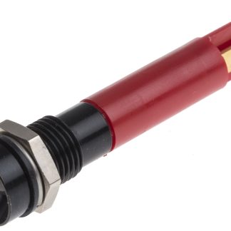 Indicatore da pannello RS PRO Rosso  a LED, 12V, IP67, Ad incasso, foro da 8mm