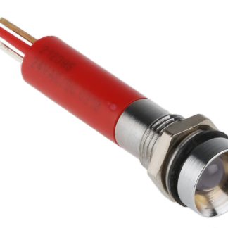 Indicatore da pannello RS PRO Rosso  a LED, 24V ca/cc, IP67, Ad incasso, foro da 8mm