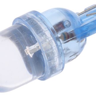 Lampada per indicatori JKL Components, lunga 27.5mm, Ø 10mm, 12V cc, luce color Blu con Wedge, angolo di vista 18°