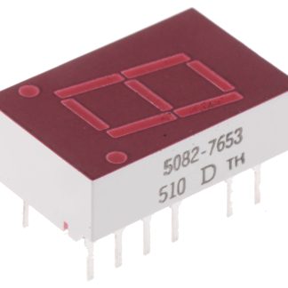 Display LED a 7 segmenti Broadcom, H. 10.9mm, 19.1 x 12.7 x 6.4mm, 1,1 mcd, col. Rosso