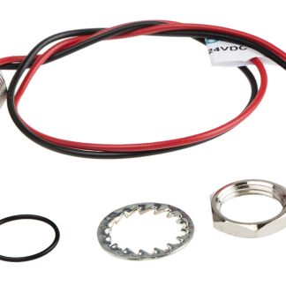 Indicatore da pannello RS PRO Bianco  a LED, 21.6 → 26.4V cc, IP67, A filo, foro da 10mm