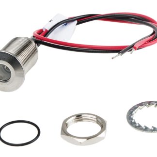 Indicatore da pannello RS PRO Giallo  a LED, 21.6 → 26.4V cc, IP67, A filo, foro da 10mm