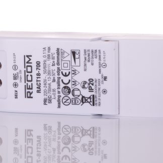 Driver LED Recom, 18W, IN 198 → 264V ca, OUT 13 → 26V, 700mA