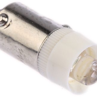 Lampada per indicatori JKL Components, lunga 24mm, Ø 9.6mm, 24V ca/cc, luce color Bianco, 7000mcd con base BA9s, angolo