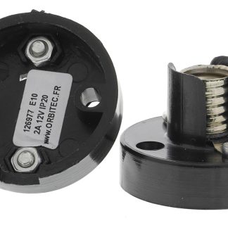 Portalampada per indicatori Orbitec, E10, Montaggio a pannello, L. 22mm