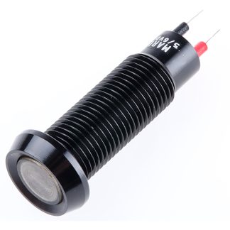 Indicatore da pannello Marl Rosso  a LED, 5V cc, Ad incasso, foro da 8.1mm