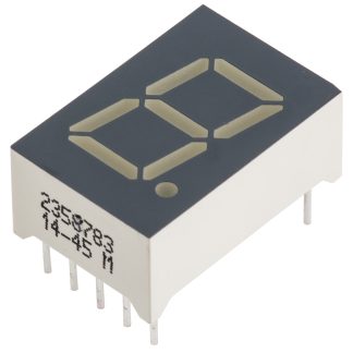 Display LED a 7 segmenti Kingbright, H. 12.7mm, 19 x 12.7 x 8mm, 7,6 mcd, col. Rosso