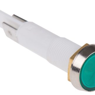 Indicatore da pannello Arcolectric (Bulgin) Ltd Verde Neon, 110V ca, IP67, A filo, foro da 10mm