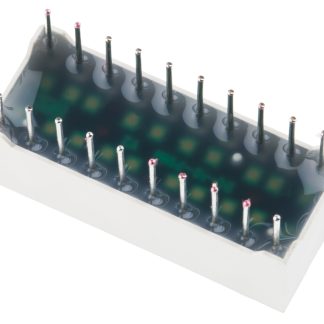 Display LED, barra luminosa a 10 segm. Kingbright, 10.2 x 25.4 x 8mm, 9 mcd, col. Rosso