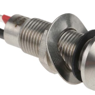 Indicatore da pannello Marl Verde  a LED, 24V cc, IP67, foro da 8.1mm