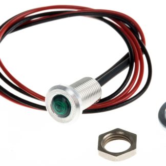 Indicatore da pannello Oxley Verde  a LED, 3.6V, IP66, A filo, foro da 6.4mm