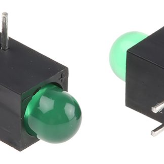 Indicatore LED per PCB Verde Kingbright, 60 °, 1 LEDs, Right-angle, 2,5 V, Montaggio con foro passante