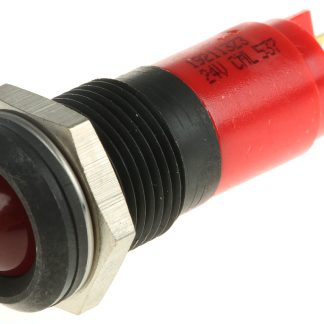 Indicatore da pannello CML Innovative Technologies Rosso  a LED, 24V, IP67, Sporgente, foro da 14mm