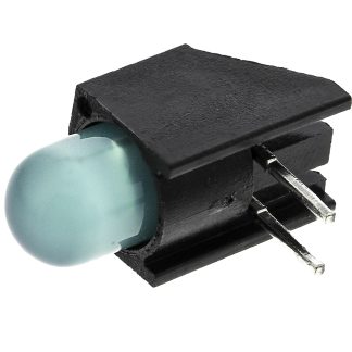 Indicatore LED per PCB Verde Dialight, 50 °, 1 LEDs, Right-angle, 1,8 V, Montaggio con foro passante