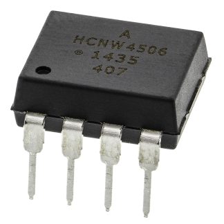 Fotoaccoppiatore Broadcom HCNW4506-000E, ingresso c.c. 25 mA max, uscita Inverter, collettore aperto
