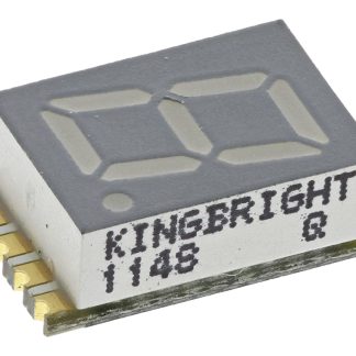 Display LED a 7 segmenti a segm. Kingbright, H. 7.6mm, 12 x 7.3 x 3.75mm, 27 mcd, col. Rosso