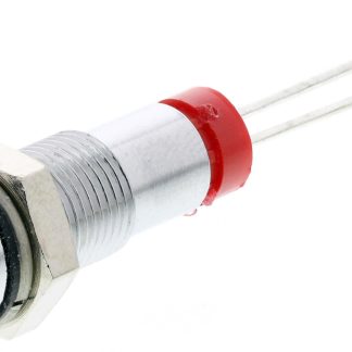 Indicatore da pannello RS PRO Rosso a LED, 2V cc, IP67, A filo, foro da 6mm
