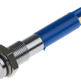 Indicatore da pannello RS PRO Blu  a LED, 12V cc, IP67, A filo, foro da 6mm