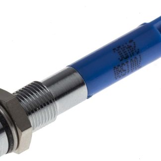Indicatore da pannello RS PRO Blu  a LED, 24V cc, IP67, A filo, foro da 6mm