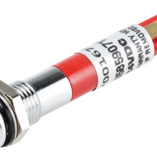 Indicatore da pannello RS PRO Rosso  a LED, 24V cc, IP67, A filo, foro da 8mm