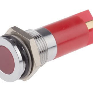 Indicatore da pannello RS PRO Rosso  a LED, 220V ca, IP67, A filo, foro da 14mm