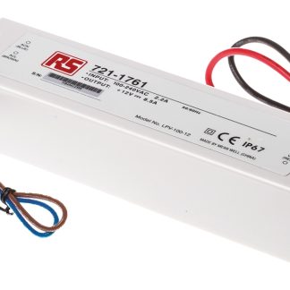 Driver LED Mean Well, 102W, IN 127 → 370 V dc, 90 → 264 V ac, OUT 12V, 8.5A