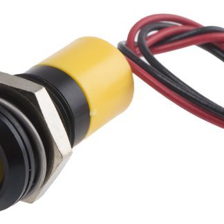 Indicatore da pannello RS PRO Giallo  a LED, 220V ca, IP67, Sporgente, foro da 14mm
