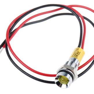 Indicatore da pannello RS PRO Giallo  a LED, 24V cc, IP67, Ad incasso, foro da 6mm