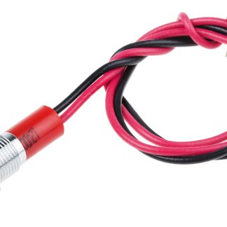 Indicatore da pannello RS PRO Rosso  a LED, 12V cc, IP67, Sporgente, foro da 6mm
