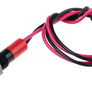 Indicatore da pannello RS PRO Rosso  a LED, 12V cc, IP67, Ad incasso, foro da 6mm