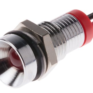 Indicatore da pannello RS PRO Rosso  a LED, 2V cc, IP67, Ad incasso, foro da 8mm