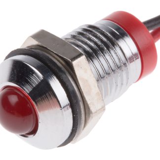 Indicatore da pannello RS PRO Rosso  a LED, 2V cc, IP67, Sporgente, foro da 8mm