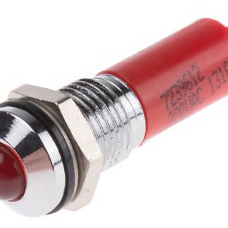 Indicatore da pannello RS PRO Rosso  a LED, 220V ca, IP67, Sporgente, foro da 8mm