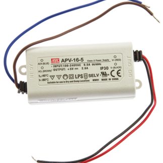 Driver LED Mean Well, 13W, IN 127 → 370 V dc, 90 → 264 V ac, OUT 5V, 2.6A