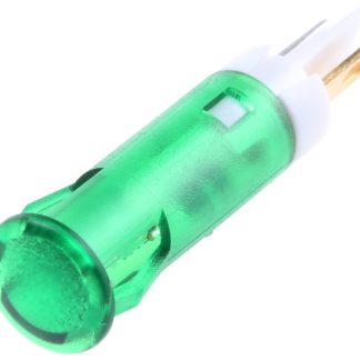 Indicatore da pannello APEM Verde  a LED, 24V cc, foro da 6mm