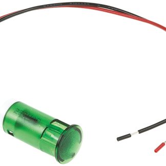 Indicatore da pannello APEM Verde  a LED, 220V ca, foro da 12mm