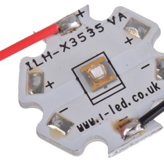 LED a ultravioletti Intelligent LED Solutions ILH-XO01-S410-SC211-WIR200. 125°, 420nm, 4 Pin, Montaggio superficiale