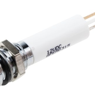 Indicatore da pannello RS PRO Bianco  a LED, 12V cc, IP67, Sporgente, foro da 8mm