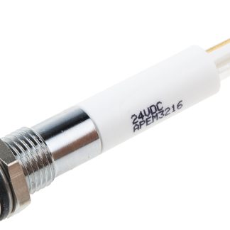 Indicatore da pannello RS PRO Arancione  a LED, 24V cc, IP67, A filo, foro da 8mm