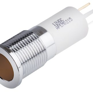 Indicatore da pannello RS PRO Arancione  a LED, 10.8 → 13.2V cc, IP67, A filo, foro da 14mm