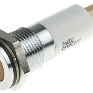 Indicatore da pannello RS PRO Arancione  a LED, 21.6 → 26.4V cc, IP67, A filo, foro da 14mm