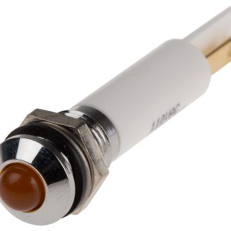 Indicatore da pannello RS PRO Arancione  a LED, 110V ca, IP67, Sporgente, foro da 8mm