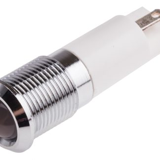 Indicatore da pannello RS PRO Bianco  a LED, 220V ca, IP67, Sporgente, foro da 14mm