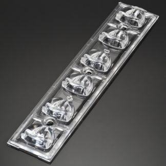 Lente per LED Ledil C13140_STRADA-T-6X1-DWC, emissione Rettangolare, copertura Asimmetrica, per OSRAM OSLON Square,