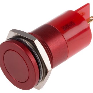 Indicatore da pannello RS PRO Rosso a LED, 24V ca/cc, IP67, A filo, foro da 22mm