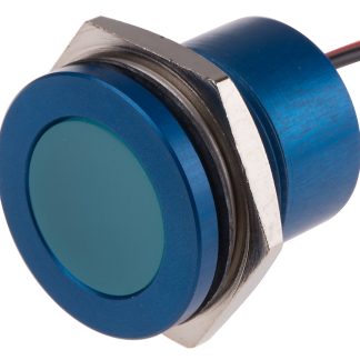Indicatore da pannello RS PRO Blu  a LED, 24V ca/cc, IP67, A filo, foro da 22mm