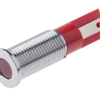 Indicatore da pannello RS PRO Rosso  a LED, 6V cc, IP67, A filo, foro da 8mm