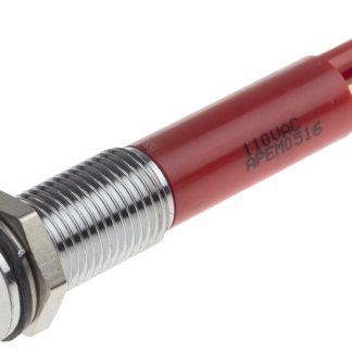 Indicatore da pannello RS PRO Rosso  a LED, 110V ca, IP67, A filo, foro da 8mm