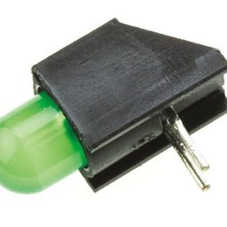 Indicatore LED per PCB Verde Dialight, 65 °, 1 LEDs, Right-angle, Montaggio con foro passante