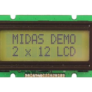 Display monocromatico LCD Midas, Alfanumerico, 2x12 caratteri